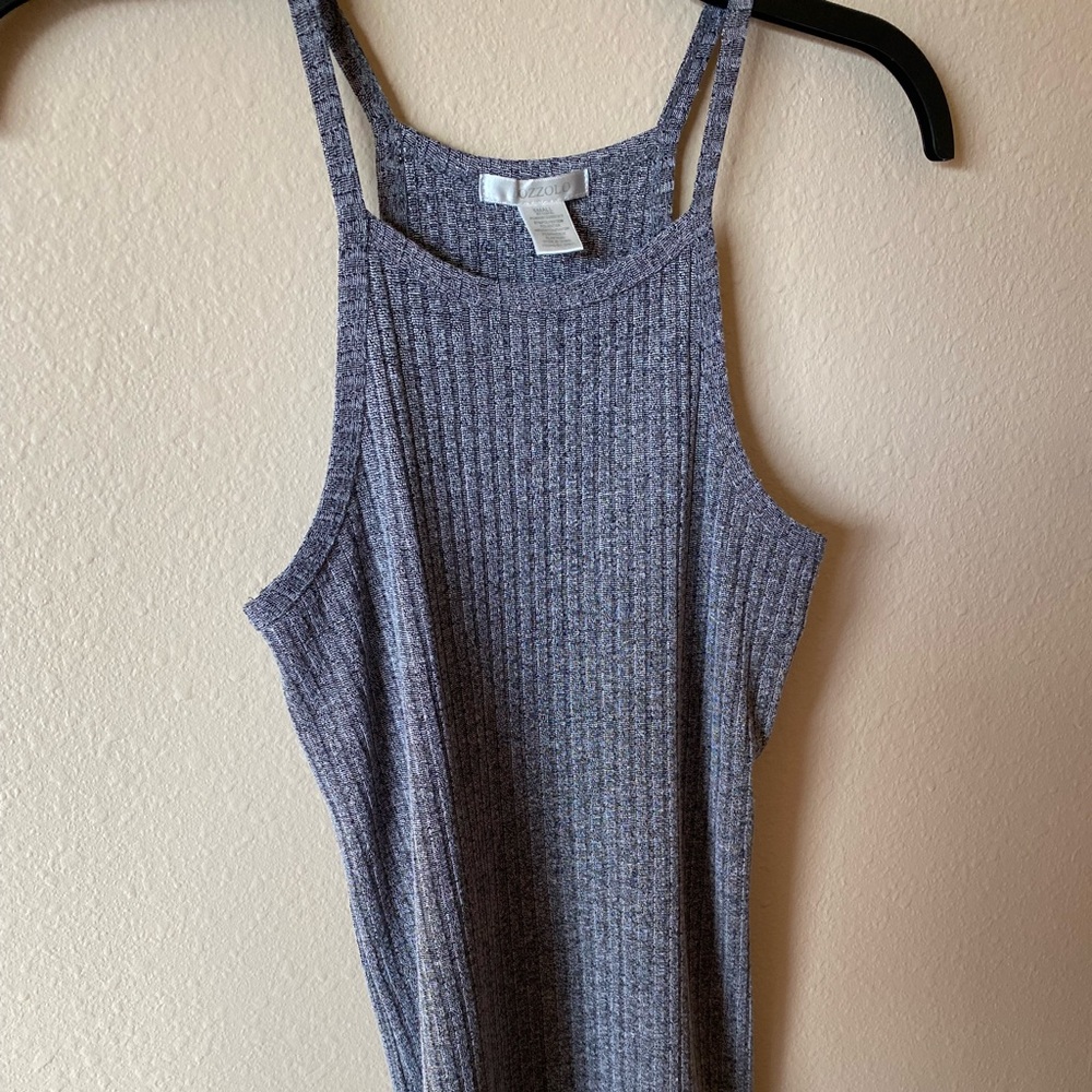 Racerback Ribbed Grey Tanktop
